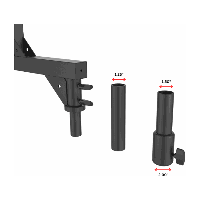 ProX XT-LA567 Telescopic C-Shape Bar Support mount fits Crank Stand Lifter for Small Line Array Speakers Max Load 150 lbs - view 3