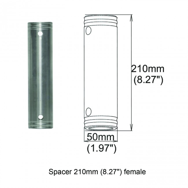 PRO X XT-SPFF210 Spacer 210mm Female Coupler