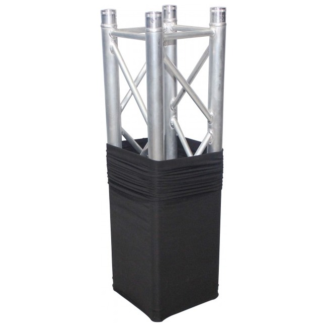 PRO X XTC-SQ328TS-B Black 3.28ft 1M Lycra Cover Scrim Sleeve fits 12In. Quad Box Truss Segment