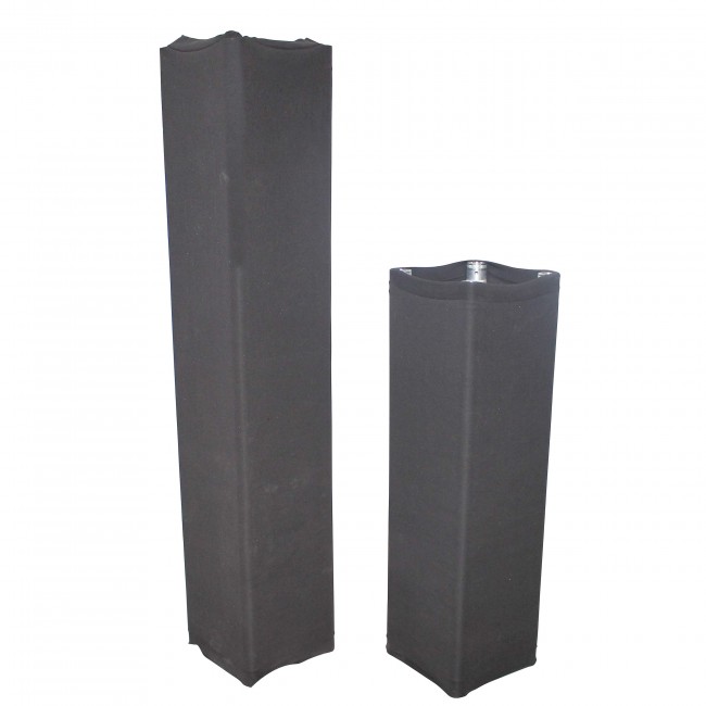 ProX XTC-SQ328TS-B Black 3.28ft 1M Lycra Cover Scrim Sleeve fits 12In. Quad Box Truss Segment - view 2