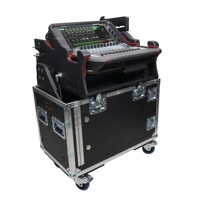 ProX XZR-AHAVANTSOLO2ULMA Allen and Heath AVANTIS SOLO Flip-Ready Hydraulic Console Easy Retracting Lifting w/ 2U Rack Space Case by ZCASE - view 2