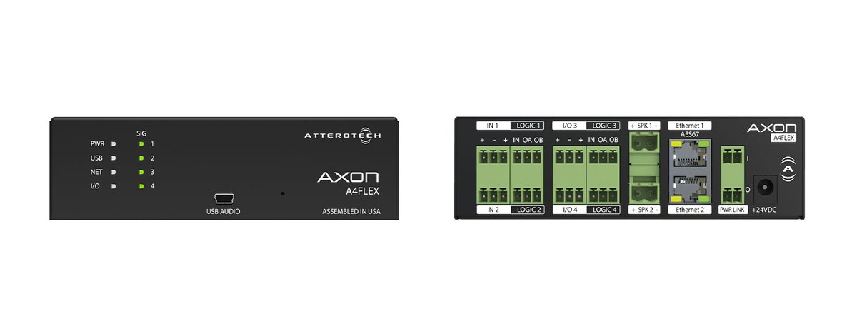 QSC Attero Tech Axon A4FLEX 4-Channel AES67 Audio Interface with Amplifier product image