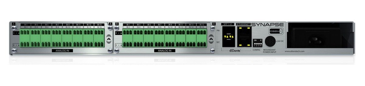 QSC Attero Tech Synapse D32Mi 32-Channel Dante/AES67 Mic/Line Interface - view 2