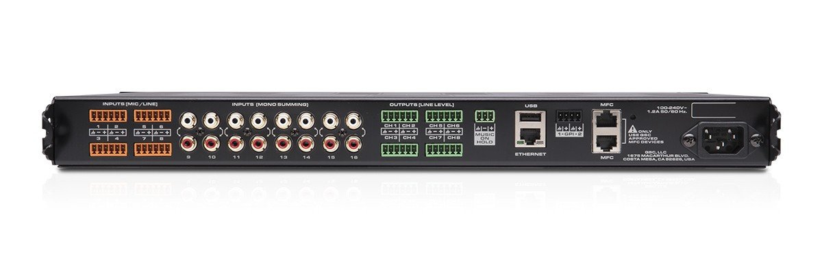 QSC MP-M80 16x8 Music and Paging Zone Mixer - view 3