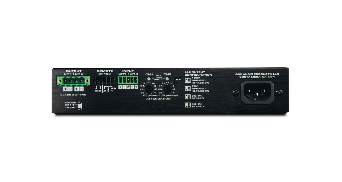 QSC SPA2-200 Two Channel Commercial Amplifier - view 5