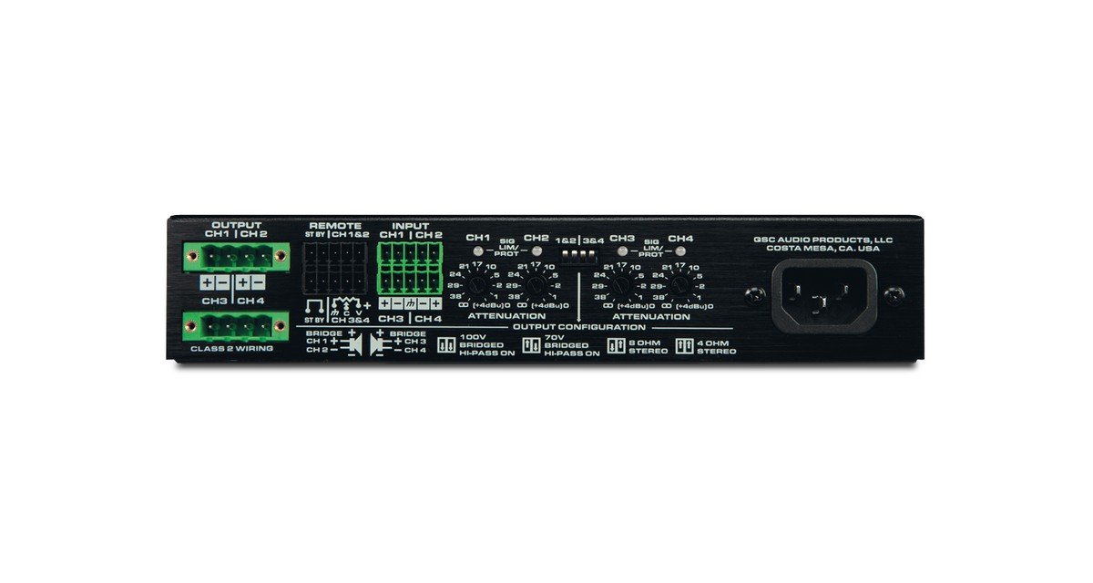 QSC SPA4-100 Four Channel Commercial Amplifier - view 5
