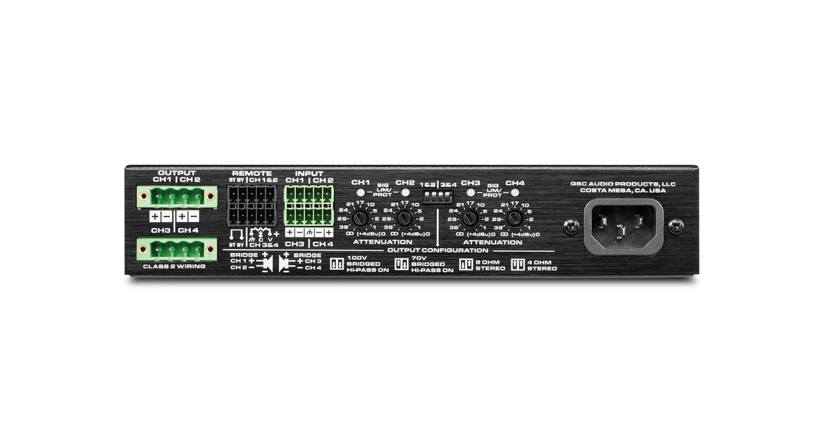 QSC SPA4-60 Four Channel Commercial Amplifier - view 4