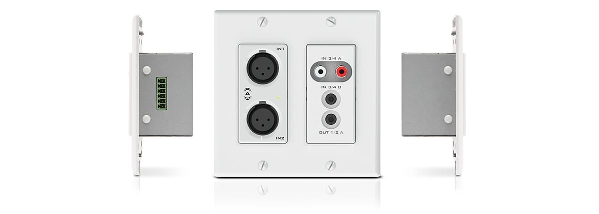QSC Attero Tech unD6IO Dante Network Audio Wall Plate