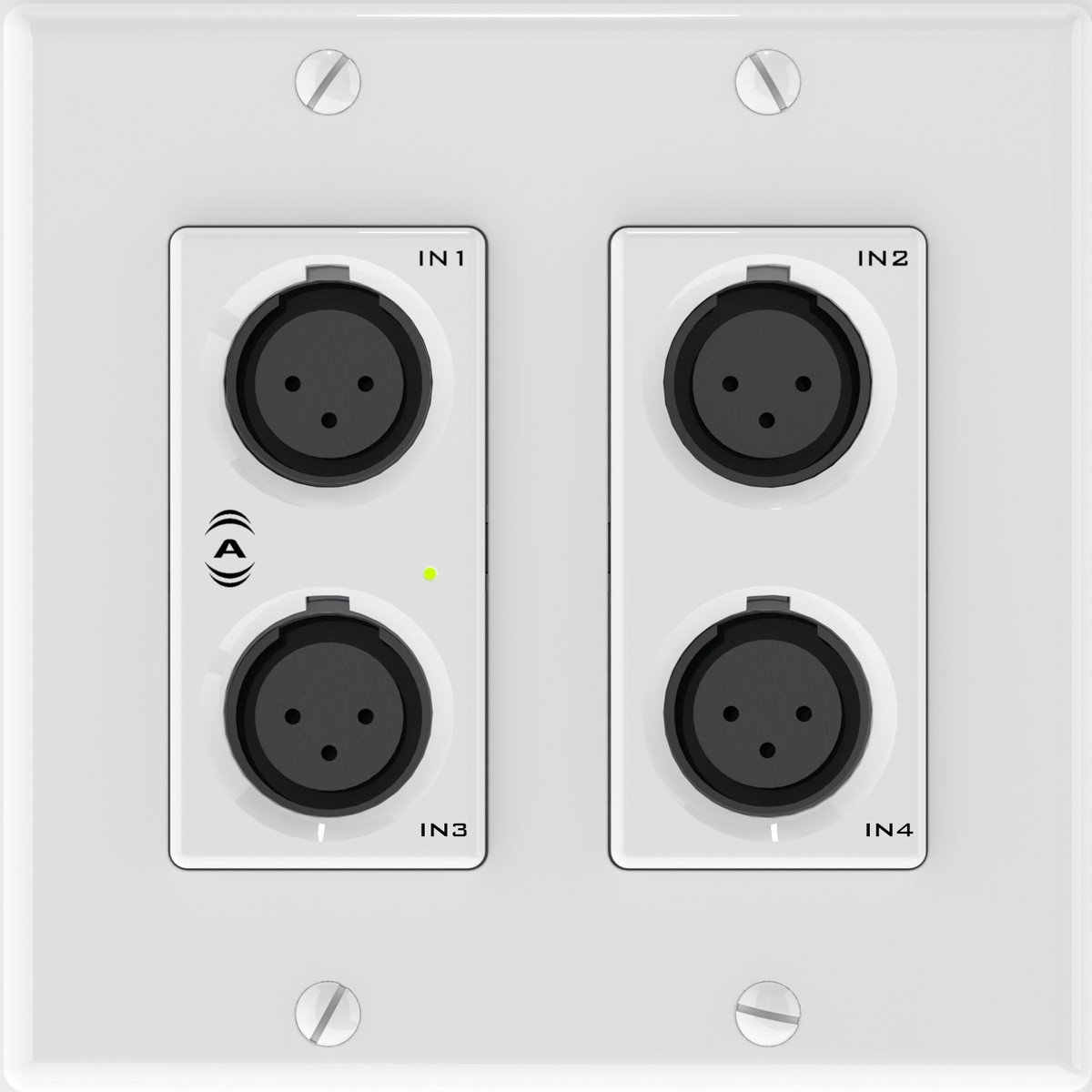 QSC Attero Tech unDX4I 4-Input Dante Network Audio Wall Plate - view 2