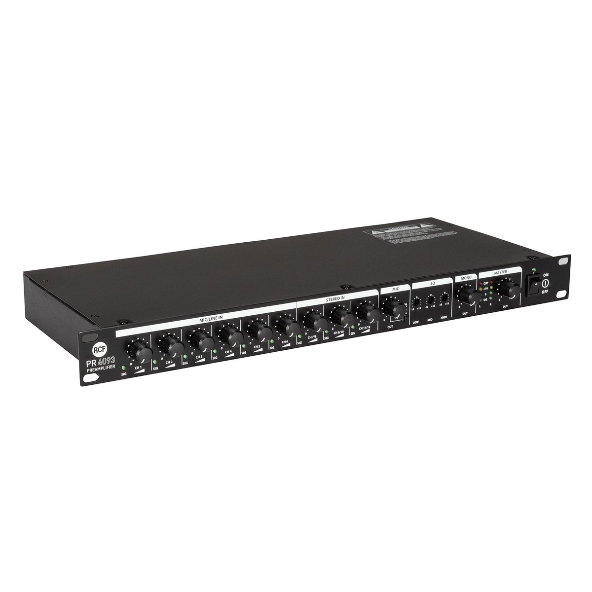 RCF PR 4093 Nine-Input Three-Output Preamplifier - view 3