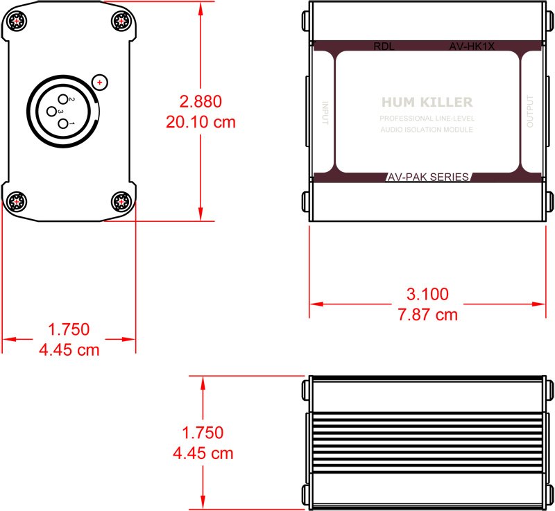 RDL AV-HK1X Mono Transformer Isolation, Balanced Line - view 2