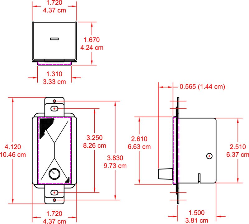 RDL D-PSP1A Format-A Decora-Style Active Loudspeaker, 2 W Class D - view 2