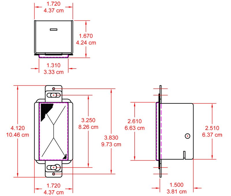 RDL D-PSP1F Decora-Style Active Loudspeaker, 2 W Class D - view 2