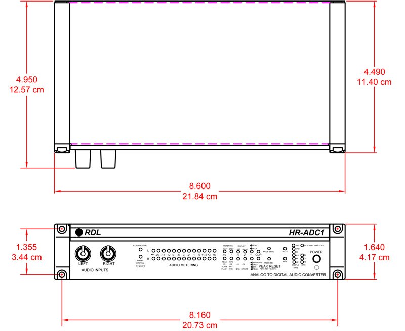 RDL HR-ADC1 Stereo Analog-To-Digital Converter - view 2