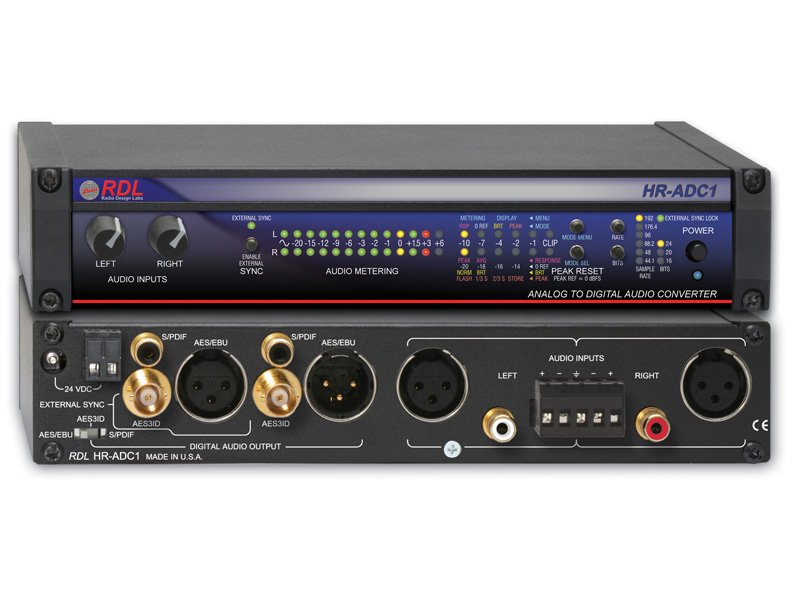RDL HR-ADC1 Stereo Analog-To-Digital Converter product image