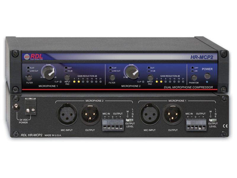 RDL HR-MCP2 Channel Microphone Compressor product image
