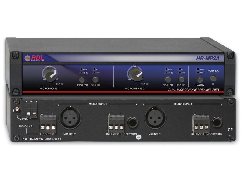 RDL HR-MP2A Microphone Preamplifier product image