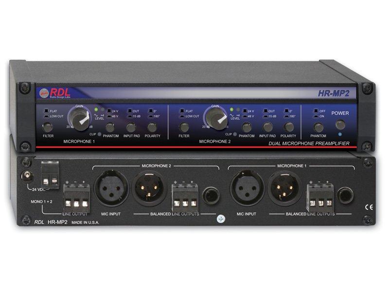 RDL HR-MP2 Microphone Preamplifier product image
