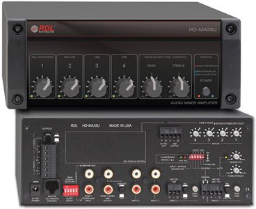 RDL HD-MA35U Four-Input Mixer Amplifier