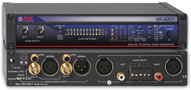 RDL HR-ADC1 Stereo Analog-To-Digital Converter