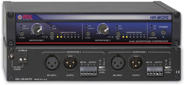RDL HR-MCP2 Channel Microphone Compressor