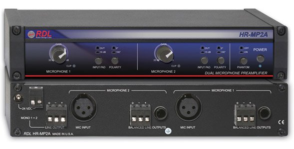 RDL HR-MP2A Microphone Preamplifier