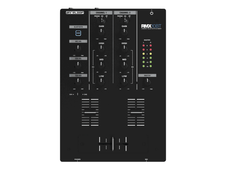 Reloop RMX-10 BT 2-Channel DJ Mixer with Bluetooth