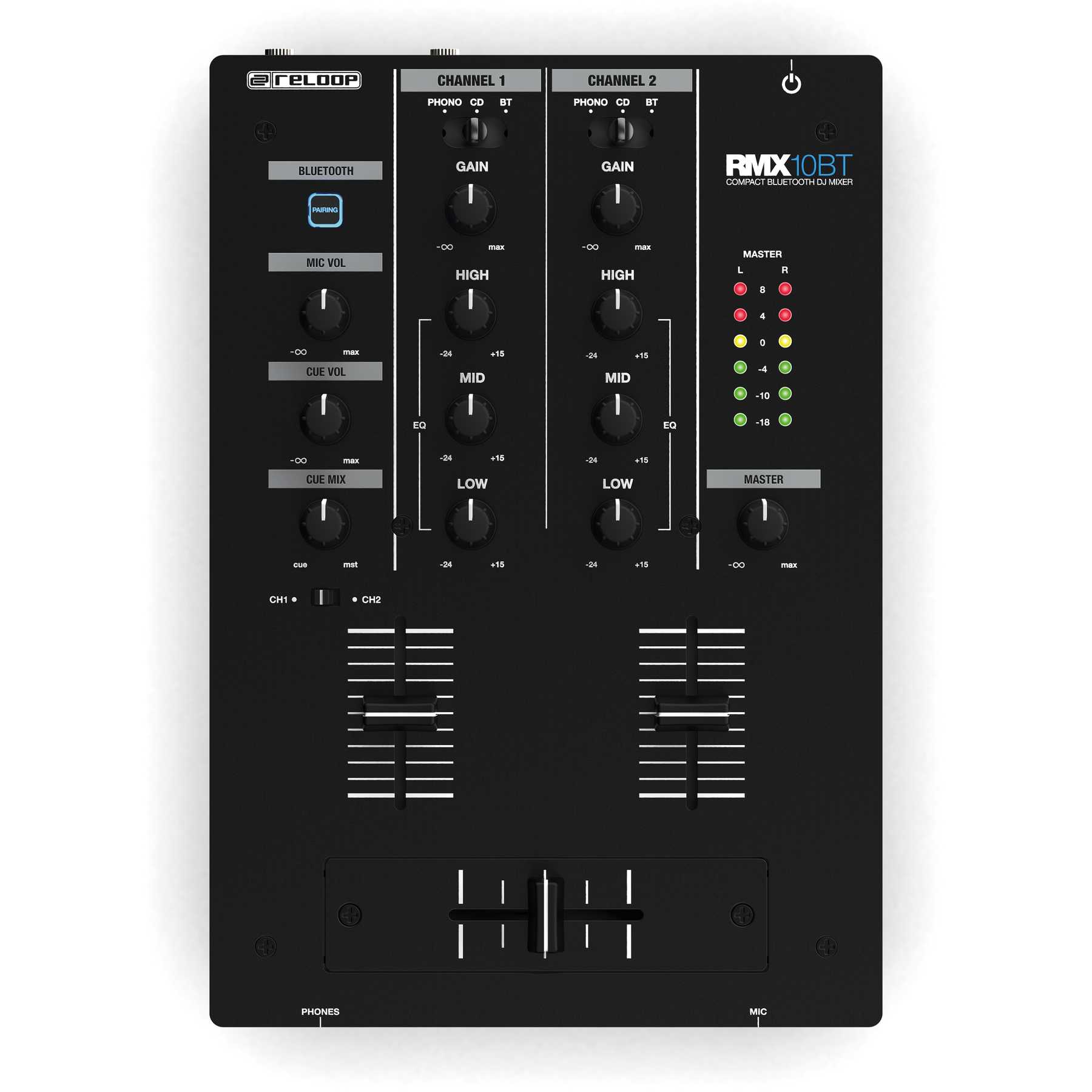 Reloop RMX-10 BT 2-Channel DJ Mixer with Bluetooth - view 2