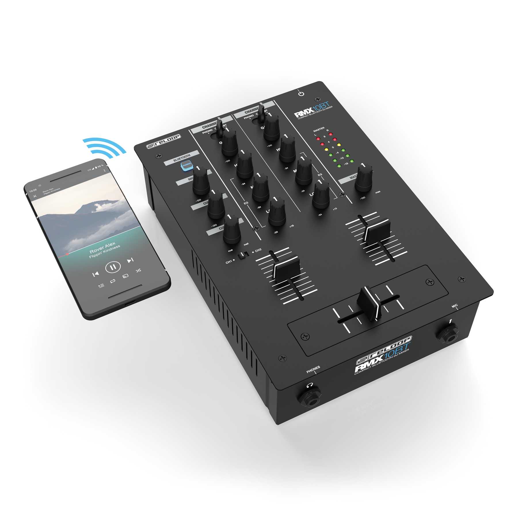 Reloop RMX-10 BT 2-Channel DJ Mixer with Bluetooth - view 3