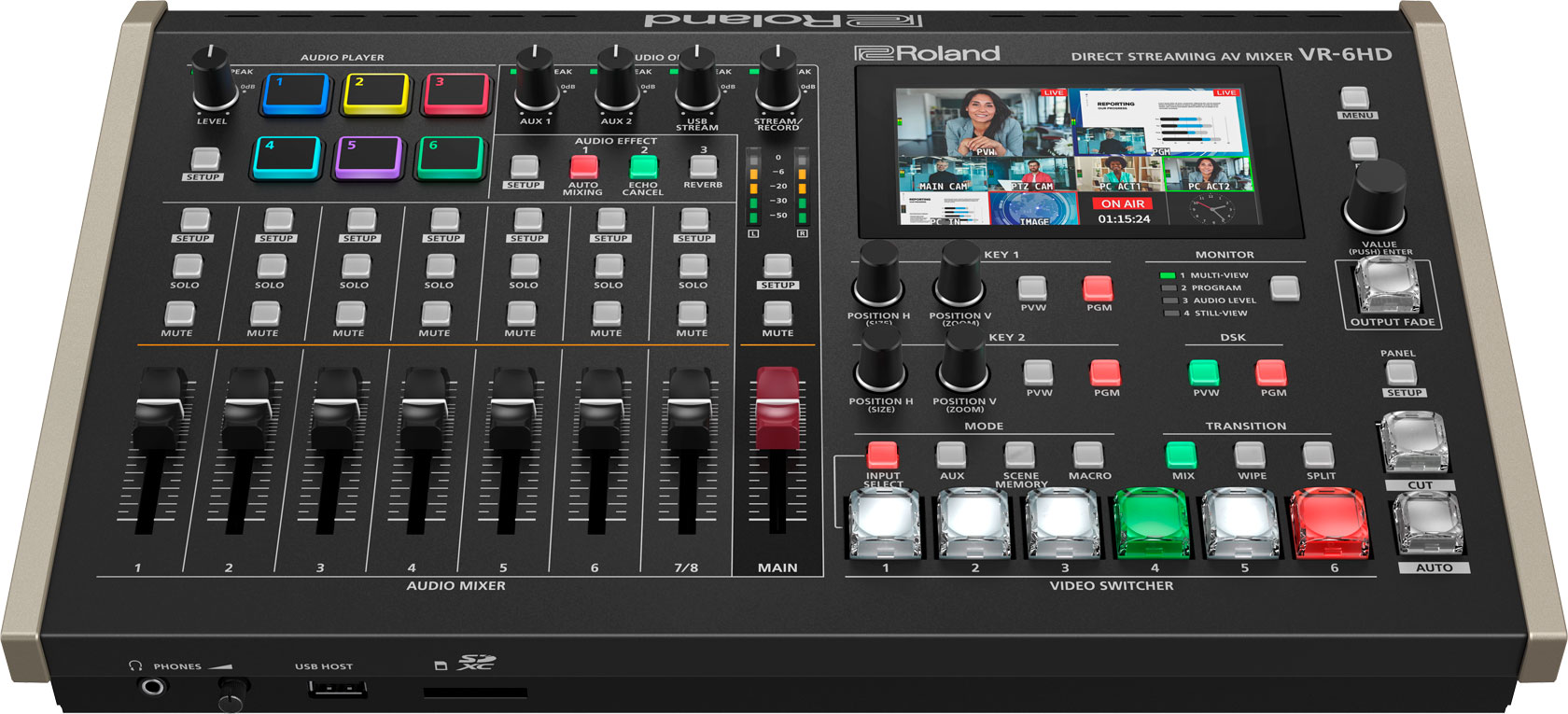 Roland VR-6HD Direct Streaming AV Mixer - view 3