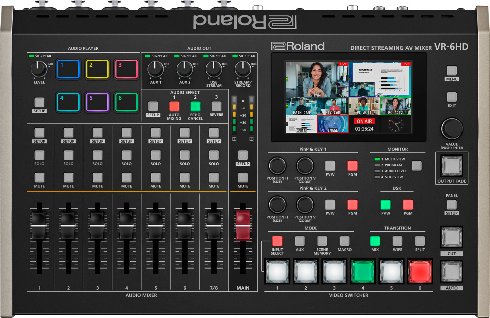 Roland VR-6HD Direct Streaming AV Mixer - view 2