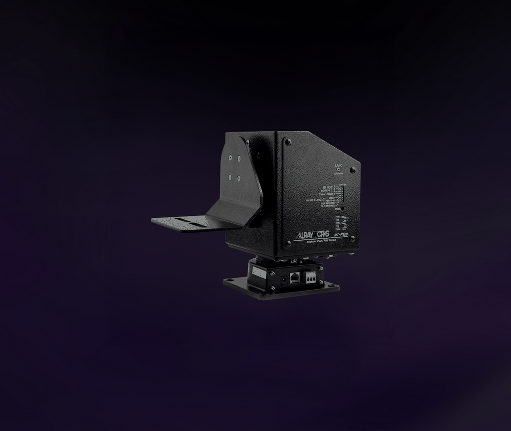 MT-PT60B Indoor Pan/Tilt Head A silent-operation pan/tilt head rated to 22 lb, mountable on a tripod