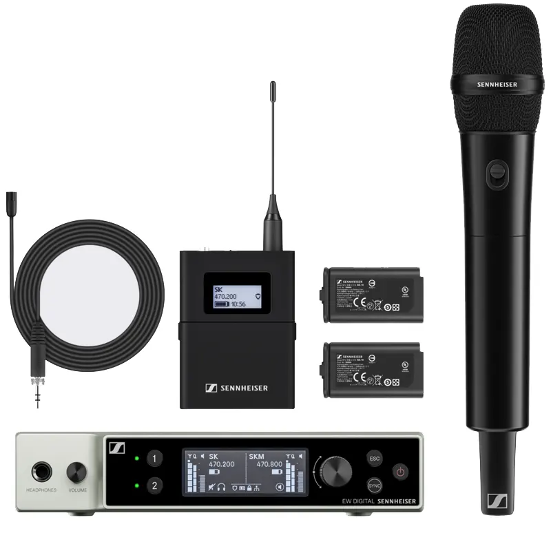 Sennheiser EW-DX MKE 2 / 835-S Set Combo Handheld/Lavalier Digital Wireless System product image