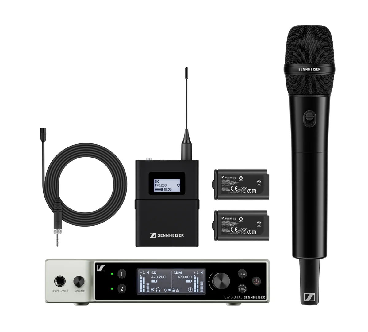 Sennheiser EW-DX MKE 2 / 835-S Set Combo Handheld/Lavalier Digital Wireless System - view 2