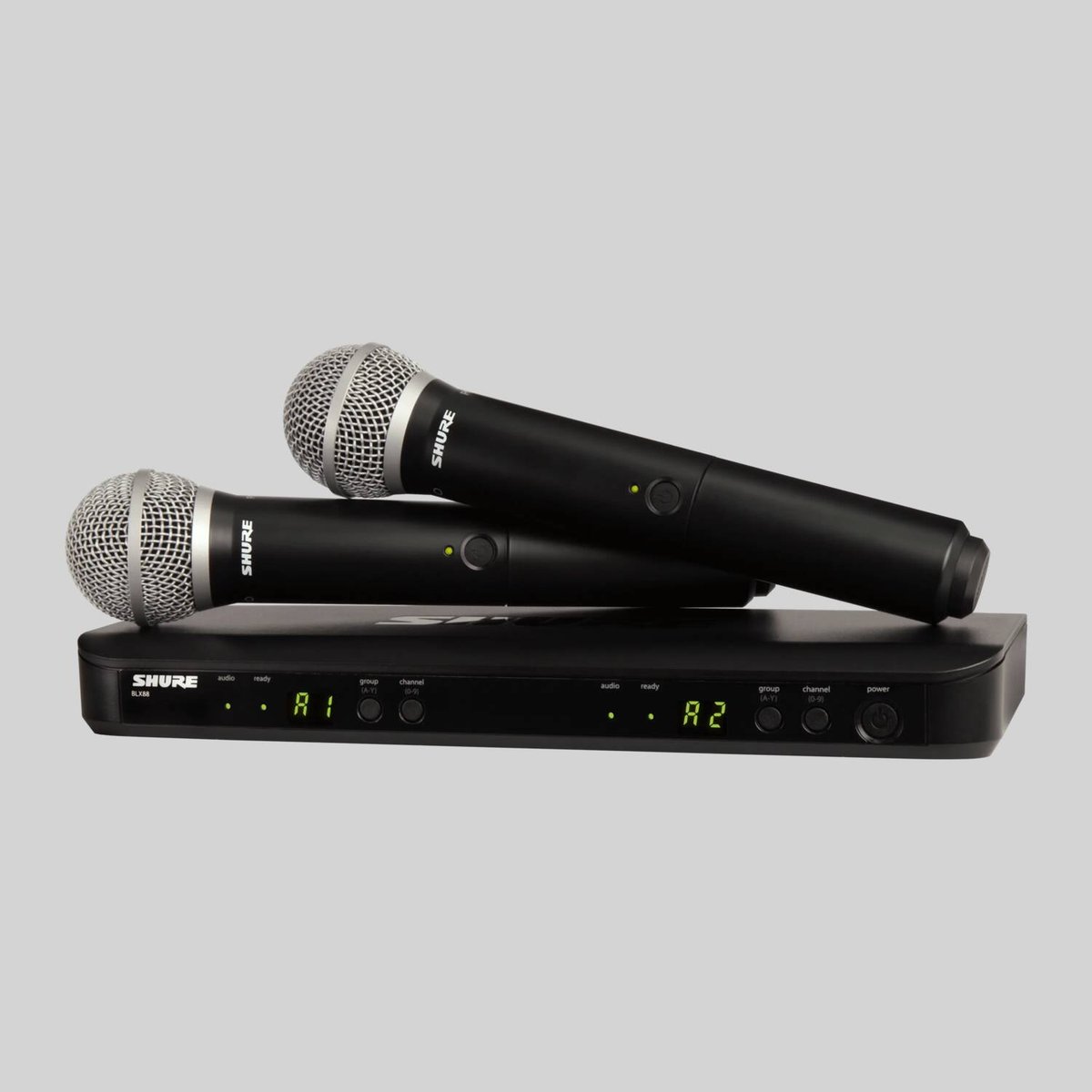 Shure BLX288/PG58 Dual Channel Handheld System Dual-Channel Analog UHF Wireless System product image