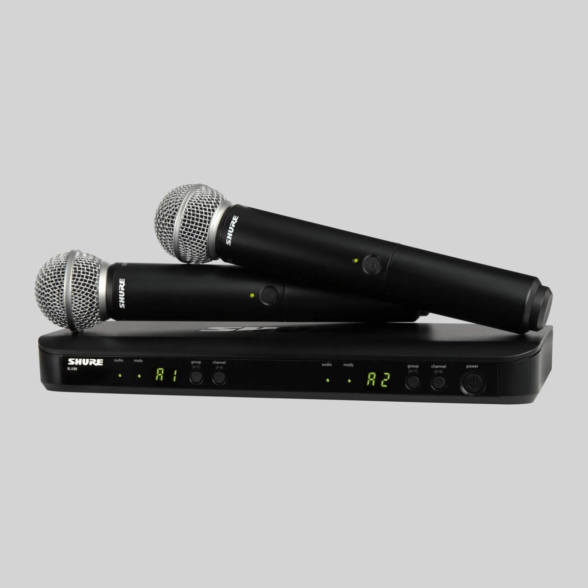 Shure BLX288/SM58 Dual Channel Handheld System Wireless SM58 Handhelds on One Receiver product image