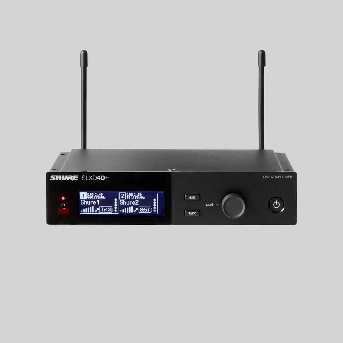 Shure SLXD24D+/58 Dual Handheld Digital System Includes 2 SLXD2+/58 Handheld Transmitter - view 2