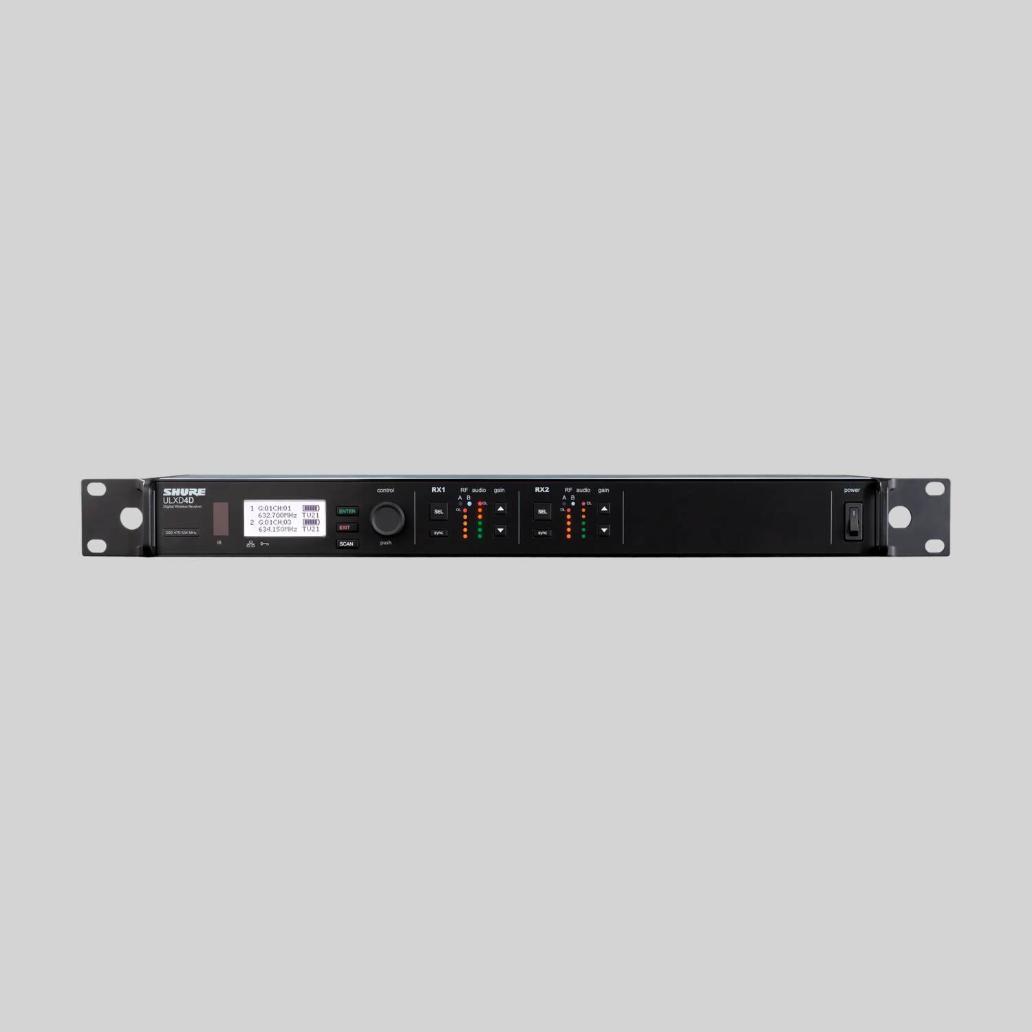 Shure ULXD4D Dual Digital Wireless Receiver product image
