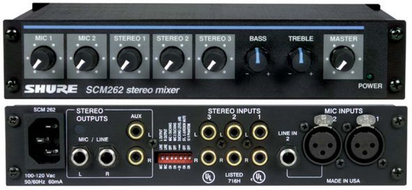 Shure SCM262 Stereo Mixer