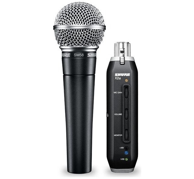 Shure SM58-X2U SM58 Turned Plug-And-Play Recording Rig Over USB product image