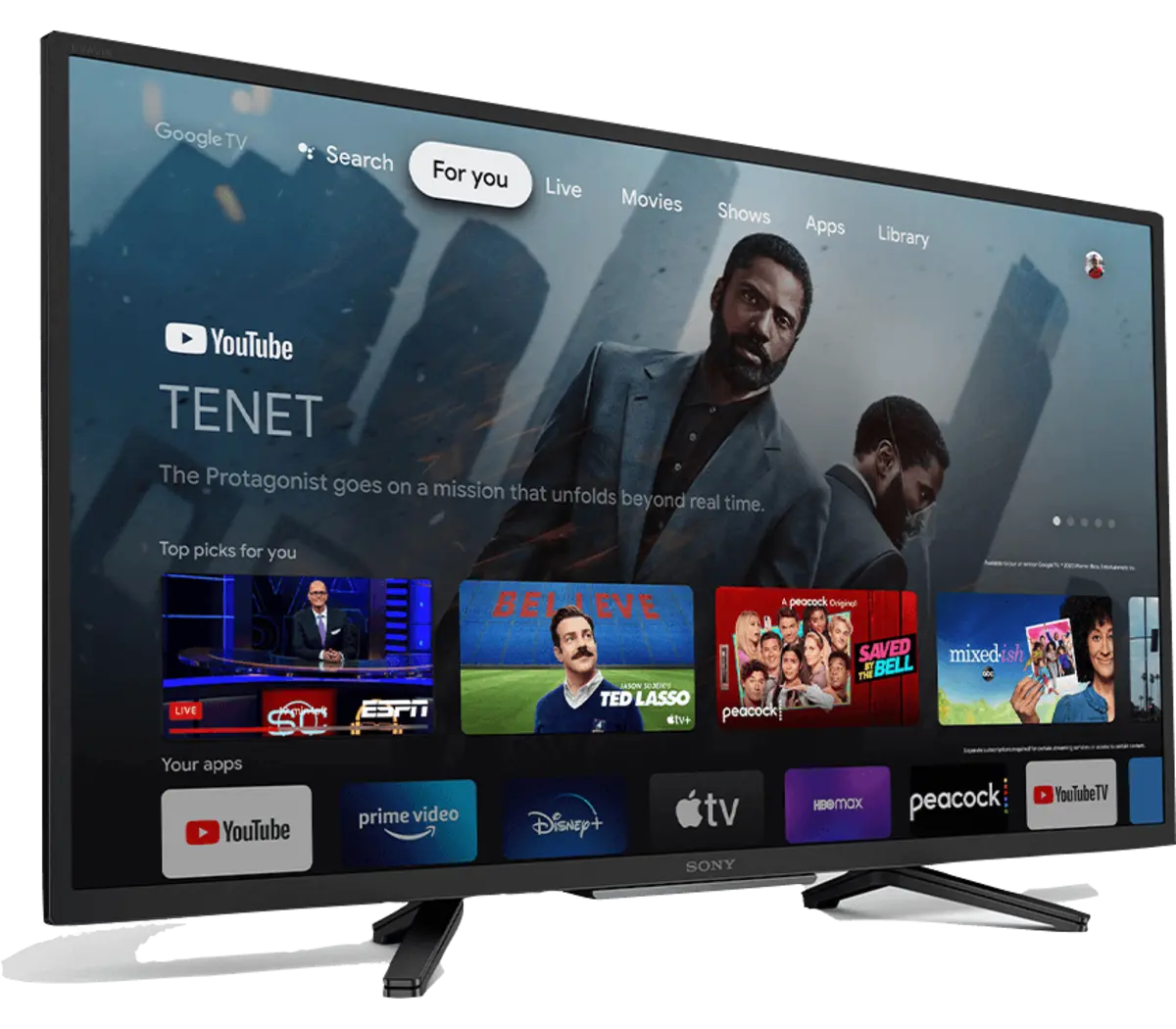 Sony W830K 32" Class 720p HD LED HDR Google TV - view 2