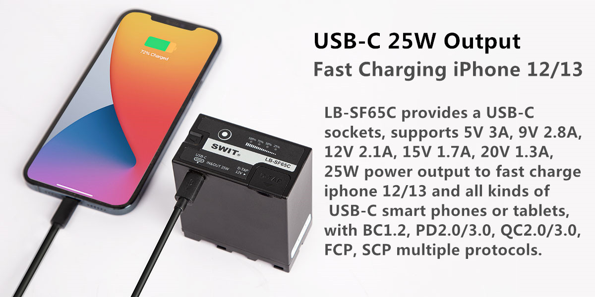 SWIT LB-SF65C 65Wh Sony L Series NP-F Battery Pack - view 5