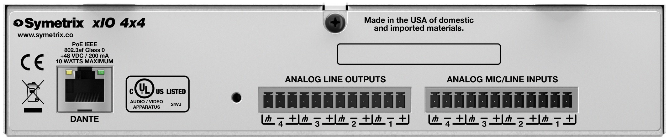 Symetrix xIO Dante I/O Expander - view 3