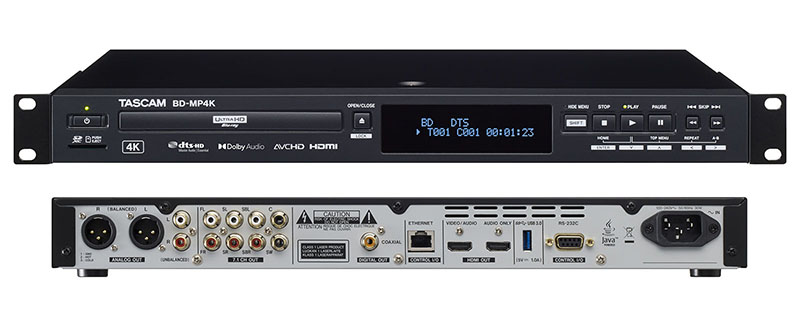 Tascam BD-MP4K 4K UHD Blu-ray Player - view 3