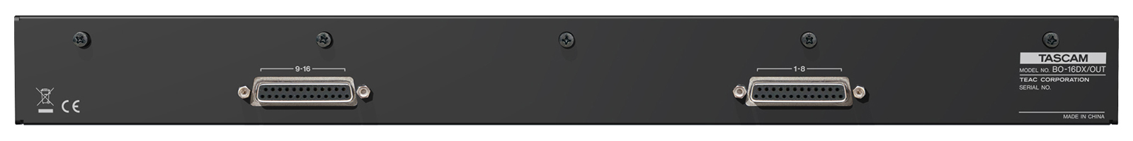 Tascam BO-16DX/OUT 16-Channel Euroblock to D-Sub Output Breakout Box - view 2