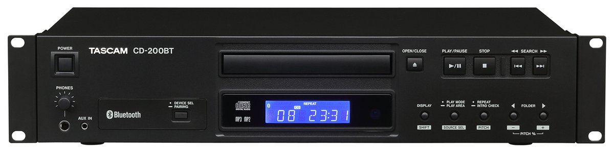 Tascam CD-200BT Professional CD Player with Bluetooth