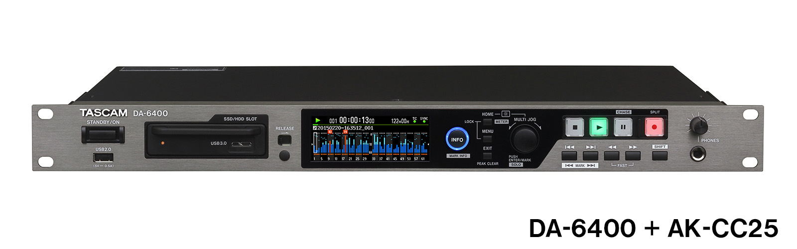 Tascam DA-6400 64-Channel Digital Multitrack Recorder - view 3