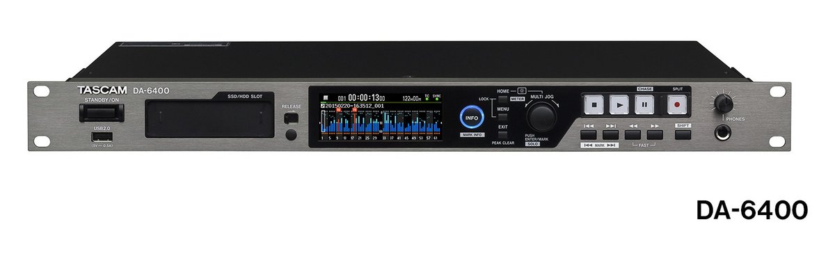 Tascam DA-6400 64-Channel Digital Multitrack Recorder