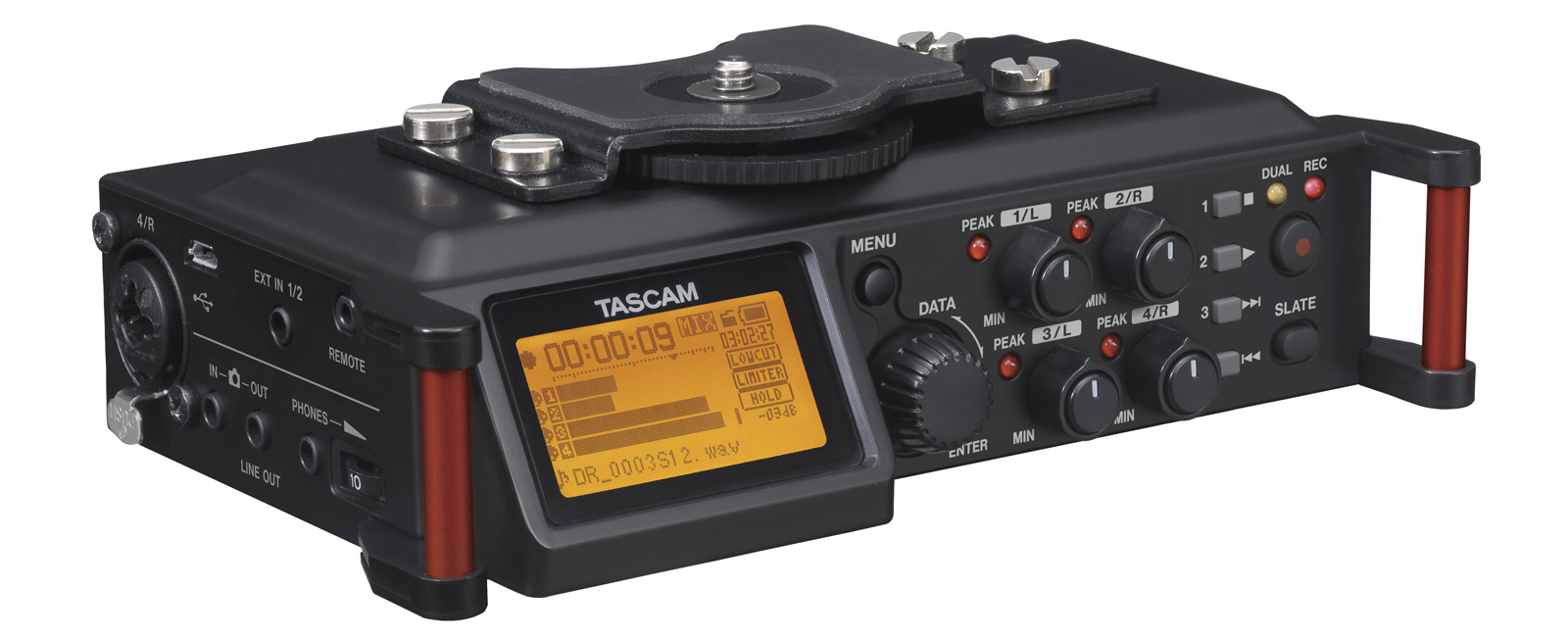 Tascam DR-70D 4-Channel Audio Recorder for DSLR / Video - view 3