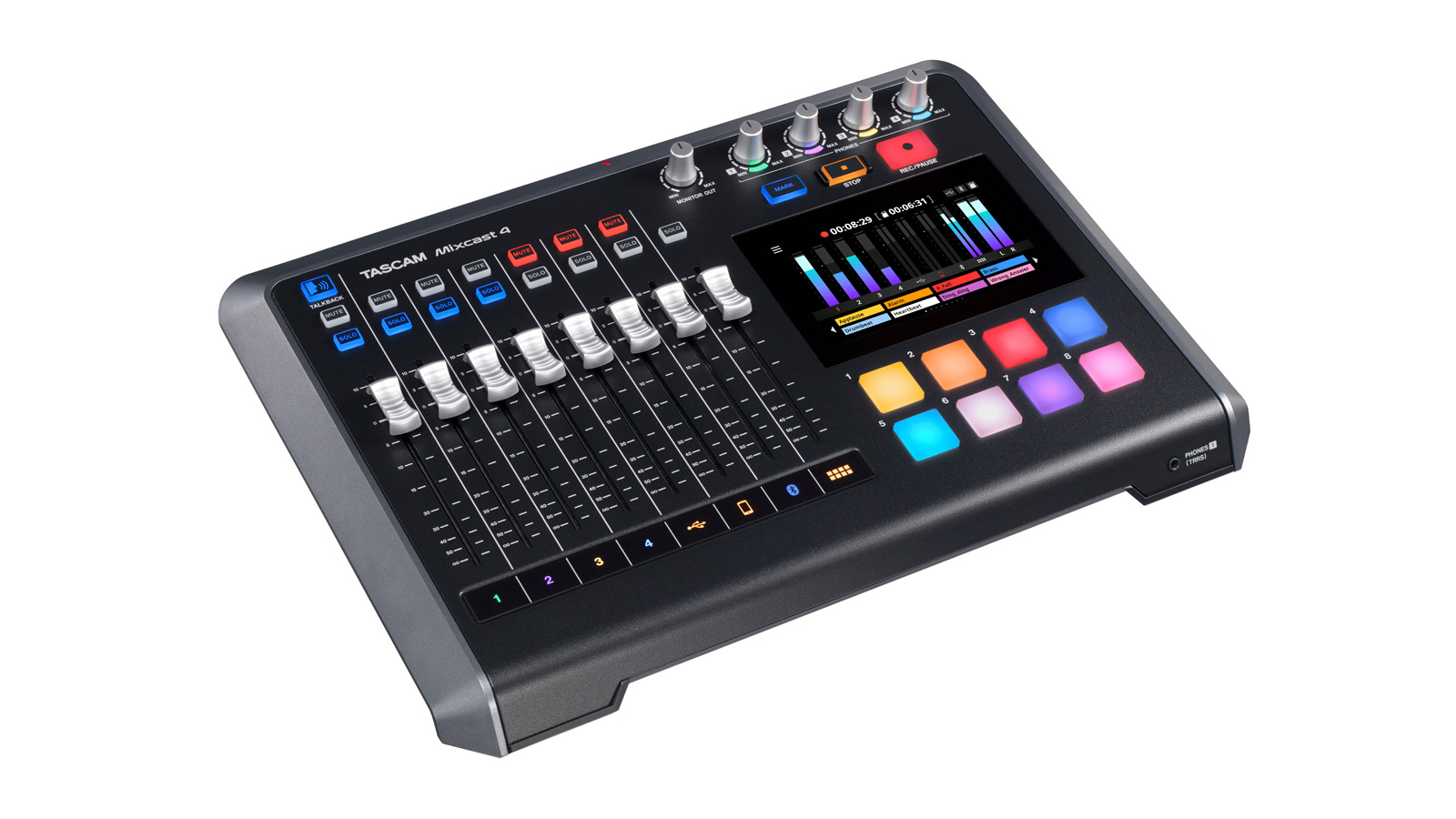 Tascam Mixcast 4 Podcast Station, Recorder and USB Interface - view 2